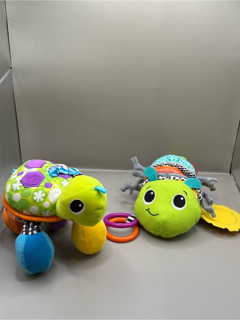 Infantino Baby Learning Sensory Toy Lovey Plush Stuffed Animal Lot Crinkle